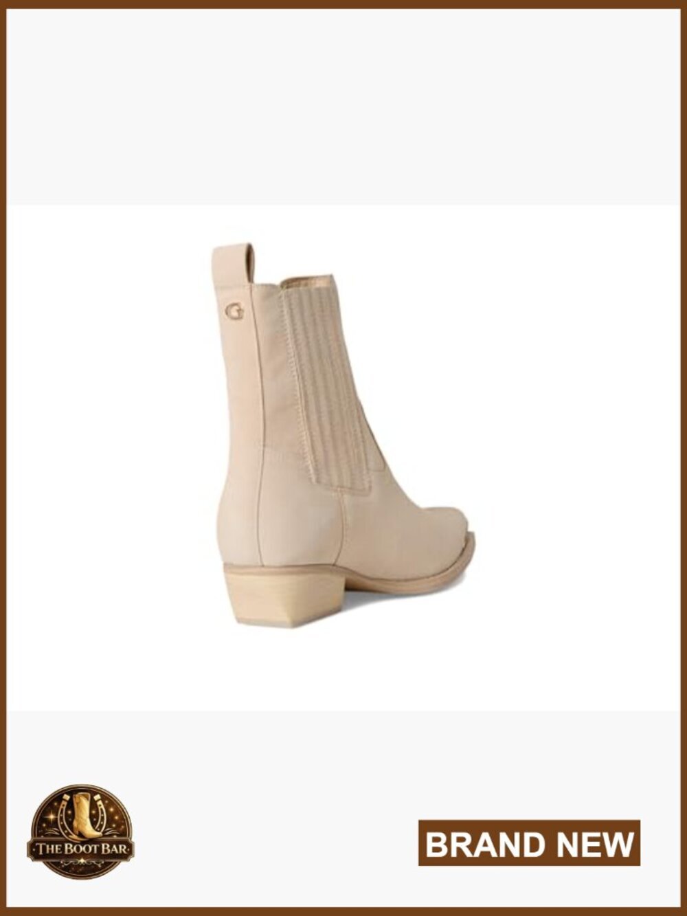 Suede Ankle Booties with Western Style Pull-On Chelsea Boots Block Heel - Picture 3 of 7
